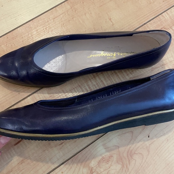 Salvatore Ferragamo Flats Eggplant Color Size 9.5 - Picture 6 of 11